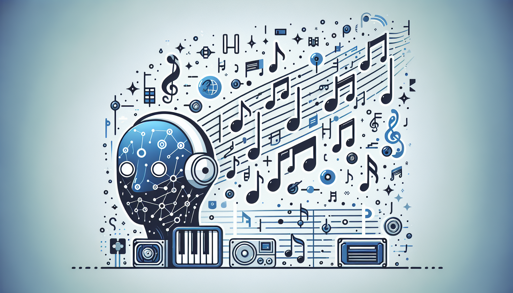 Deezer and the Rise of AI-Generated Music: Trends Shaping th - AI Generated Illustration