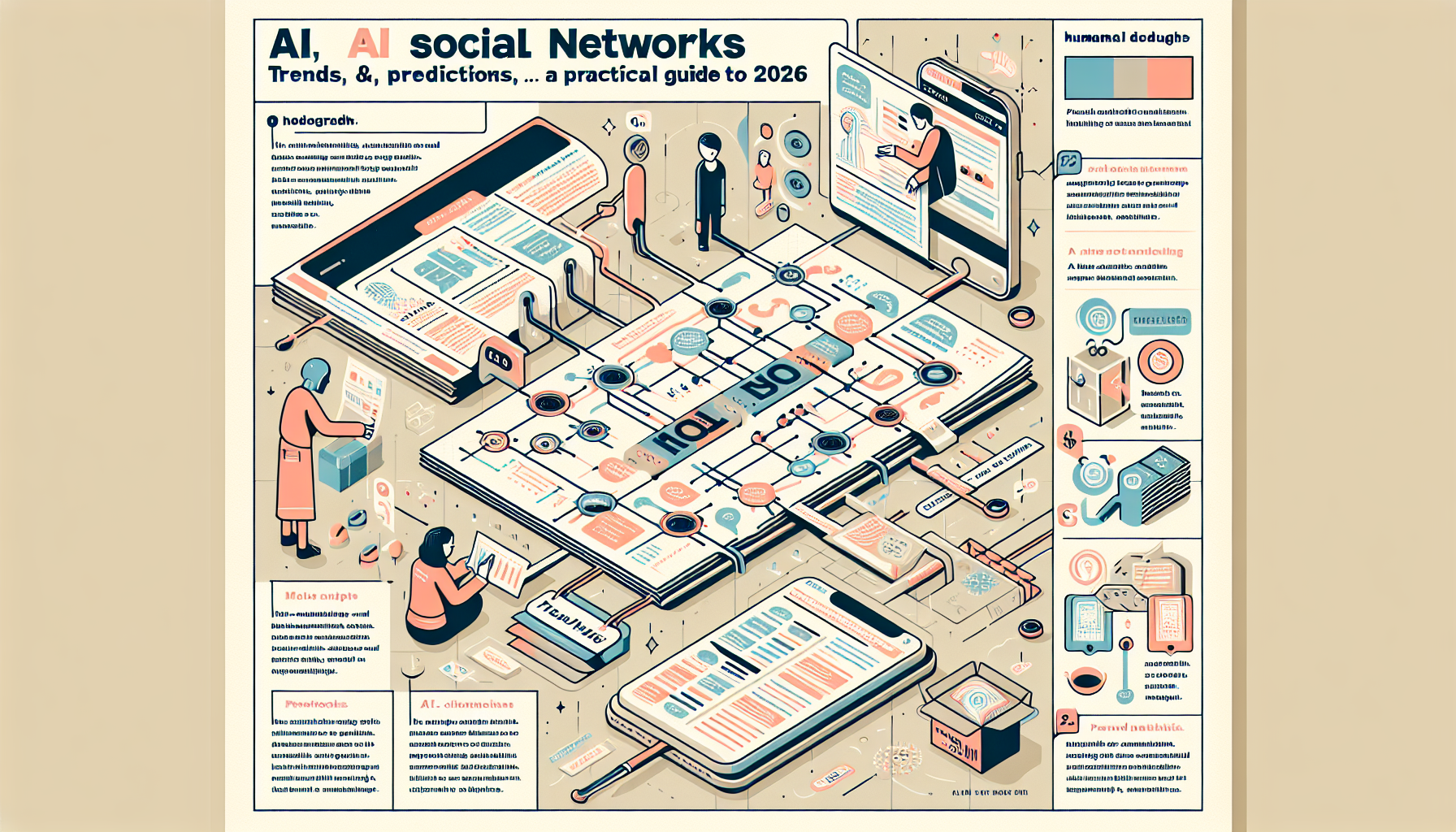 AI Social Networks: Trends, Predictions, and Market Insights - AI Generated Illustration