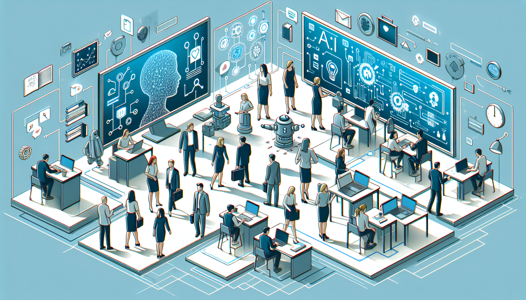 AI in Education: Harnessing the Power of Technology Amidst I - AI Generated Illustration