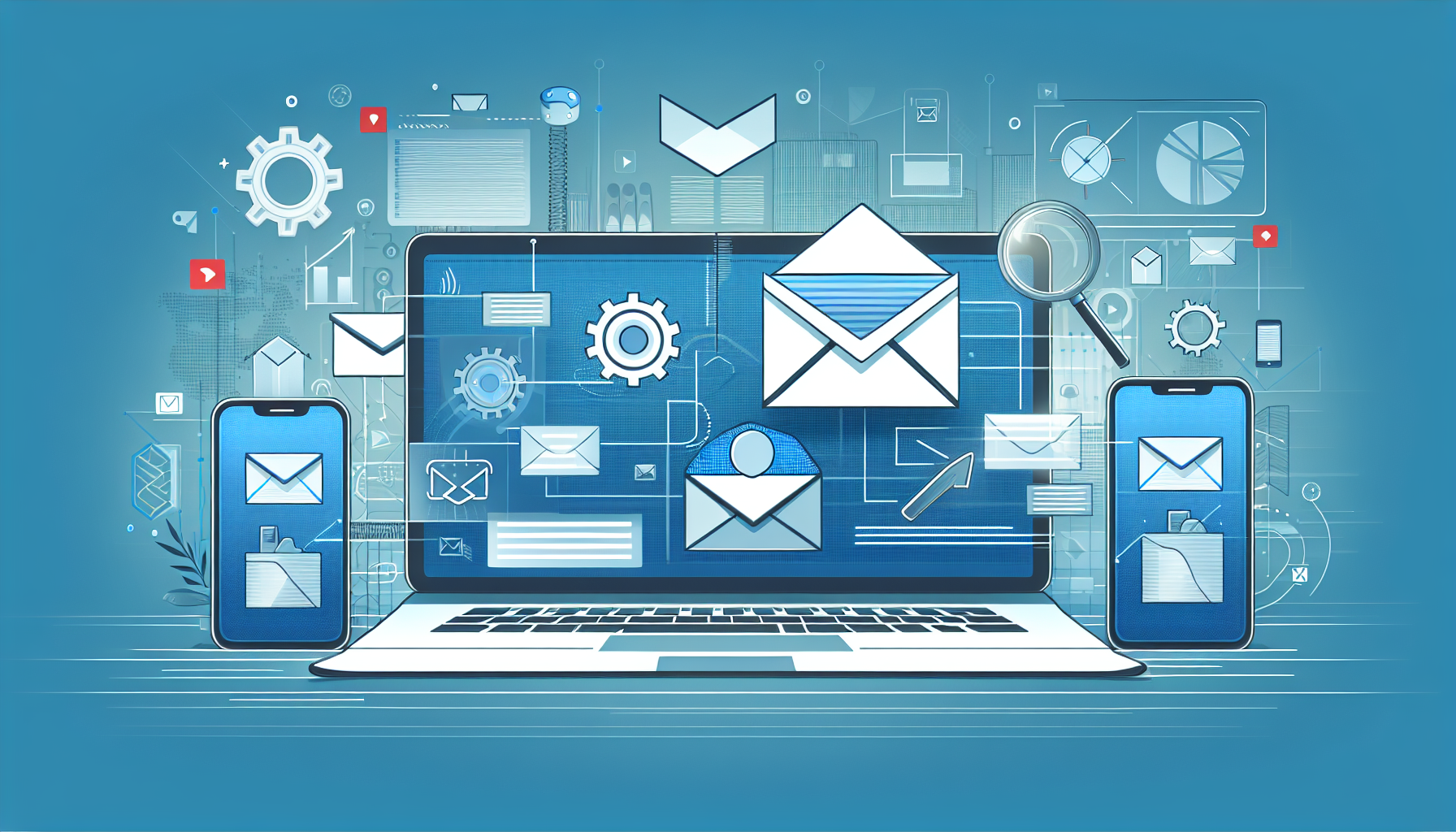 Inside Email Reputation Management:  Digital Communication:  - AI Generated Illustration