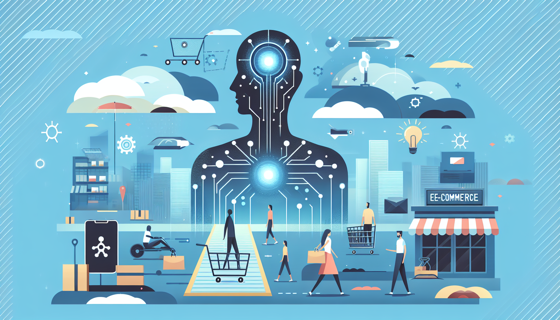 AI in E-commerce: Transforming the Landscape with Emerging T - AI Generated Illustration