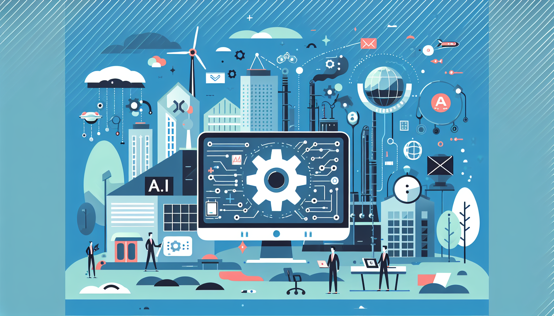 The Real Impact of AI Content Creation Tools:  Automation in - AI Generated Illustration