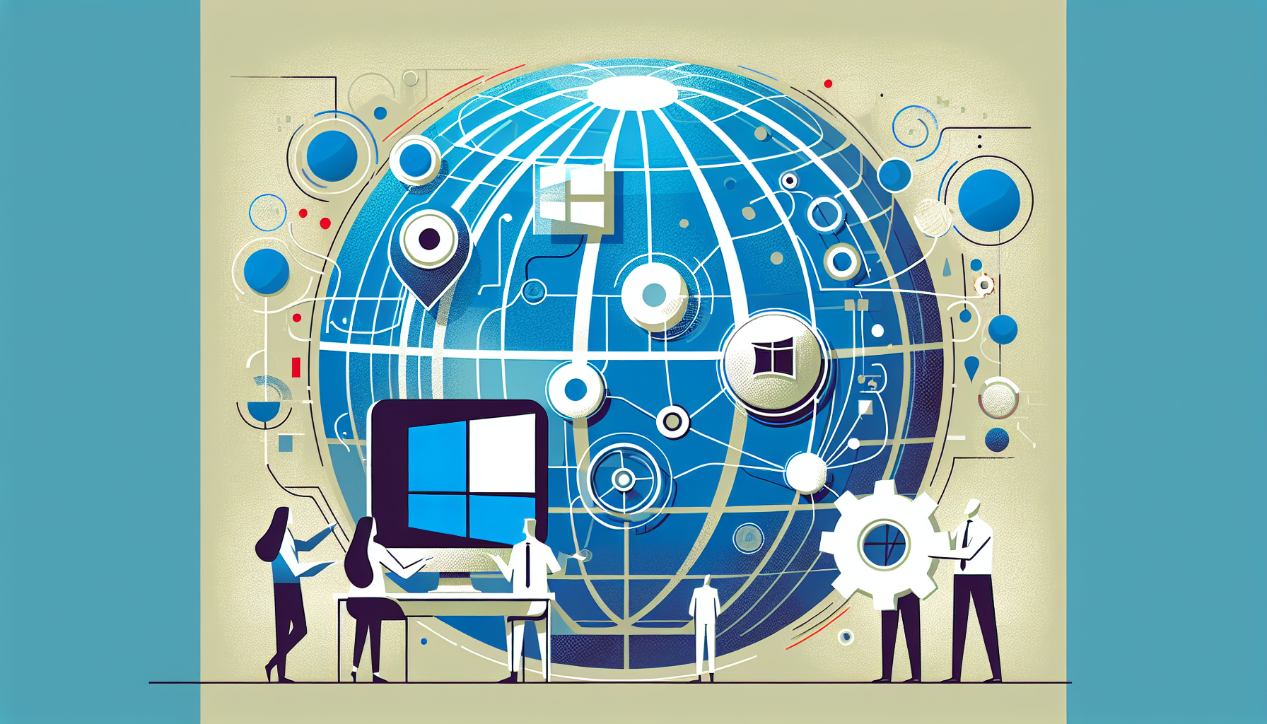 Breaking Down Windows 11 Experimental Features:  Technology  - AI Generated Illustration