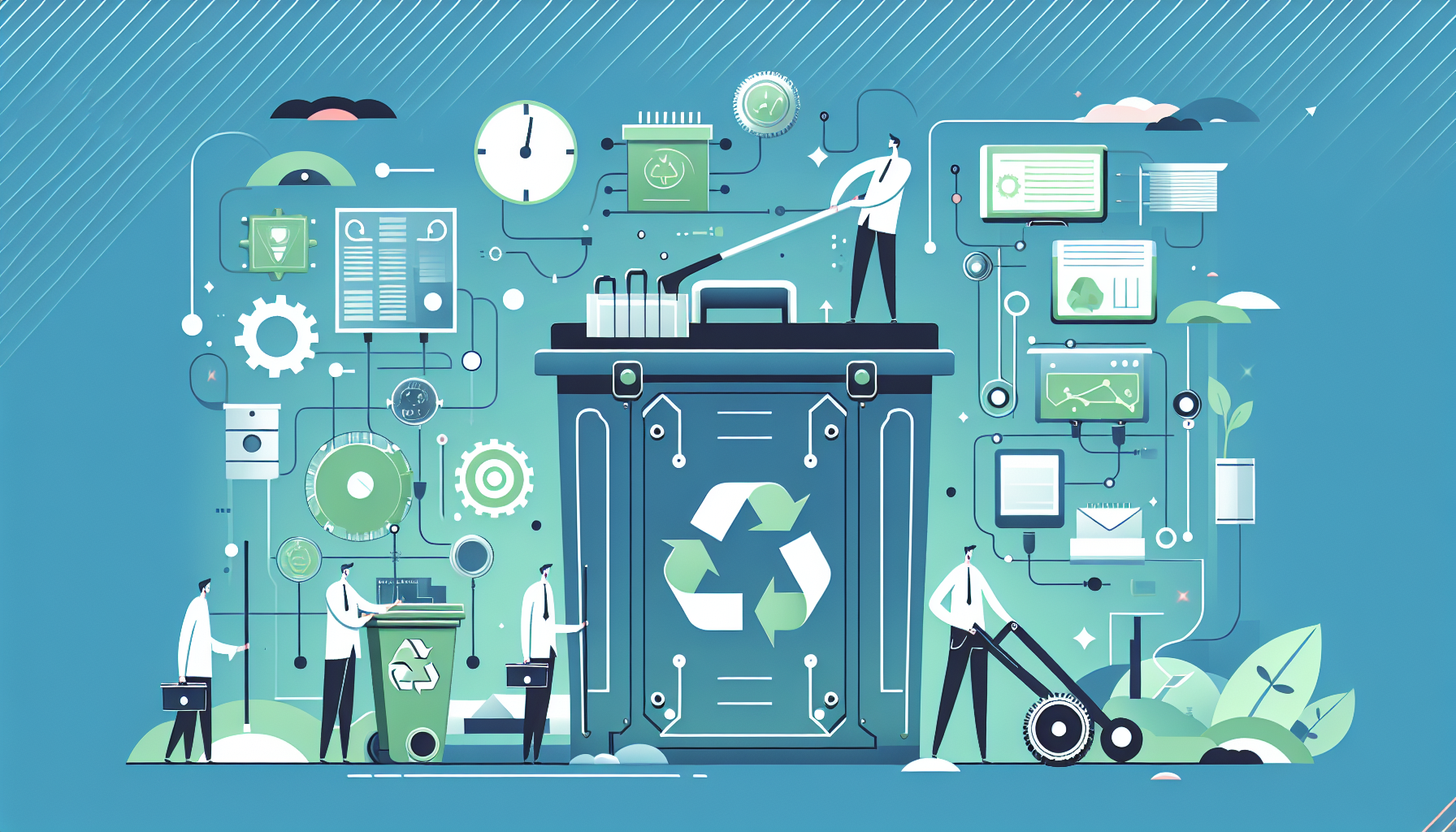 Battery Recycling Innovations: A Key to Sustainable Technolo - AI Generated Illustration