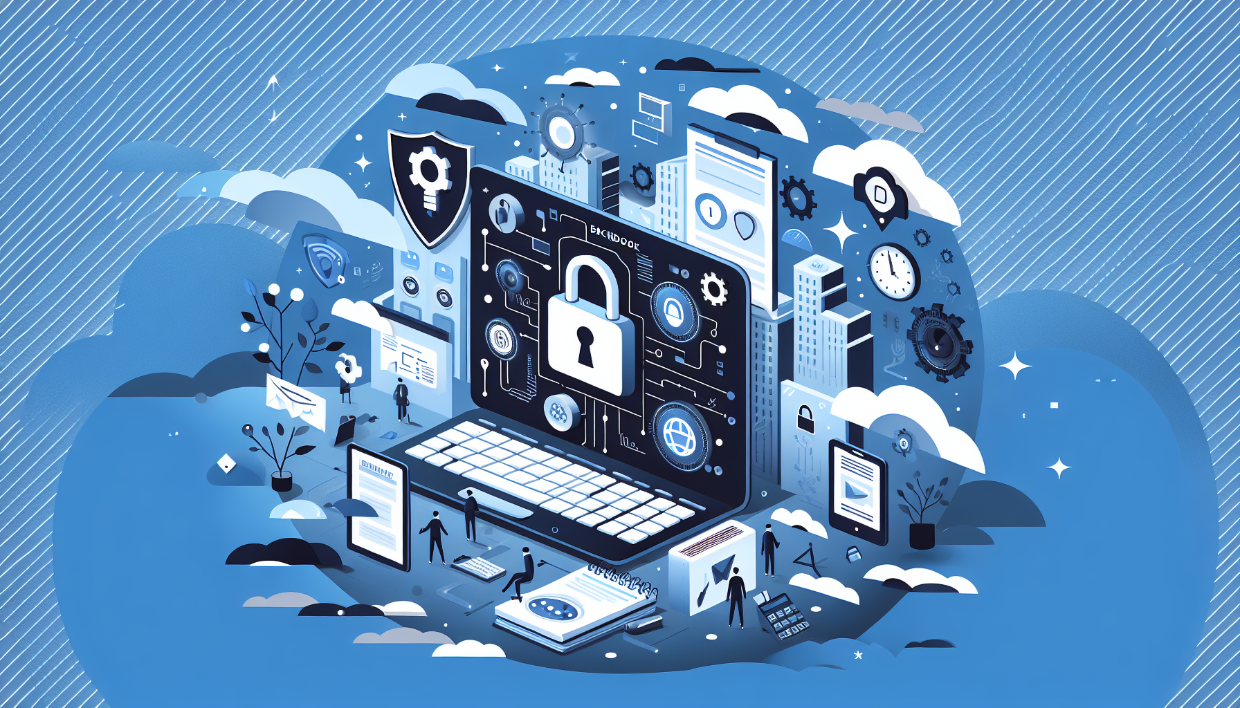 Backdoor Security Risks: Navigating the Growing Threat Lands - AI Generated Illustration