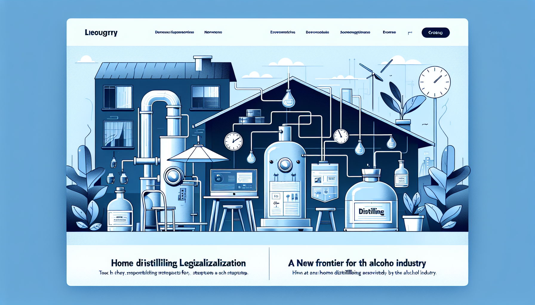 Home Distilling Legalization: A New Frontier for Startups in - AI Generated Illustration